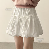 Ballet Core Ribbon Balloon Miniskirt