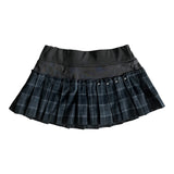 Check pleated skirt