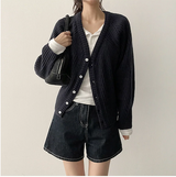 Pastel Slim Fit Ribbed V-Neck Knit Cardigan 
