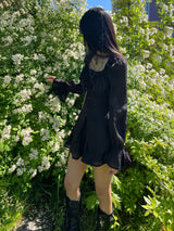 Ribbon puff strap blouse skirt pants setup SET (3 colors)