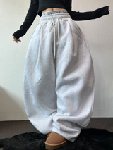シープ/  ストリング 🐑ワイドビッグヒップバルーンロングパンツ🤍🩶🖤3カラー