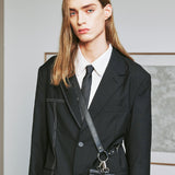 ハーフステッチシングルブレザー / Half stitch single blazer black