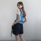 Blue/Beige Raglan T-Shirt