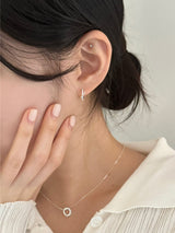 [Silver 925] wave ring earring necklace set