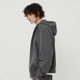 ピグメントダイイングフーディージップアップ DEEP GRAY