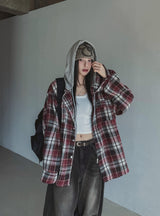 Wake Check Hooded Shirt