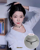 [Aespa Winter Necklace] Vintage Heart Locket Choker Necklace - Silver ver.
