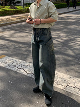 Sunny Balloon Pocket Denim Banding Pants