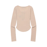 ANIV U-NECK SLIM FIT LONG SLEEVE T (3Color)