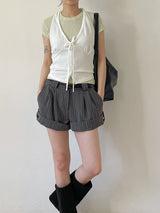 Herringbone Wrinkle Short Sleeve T-shirt