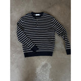 [S/S] ストライプヘンリーネックニットスリーブレス(2color)