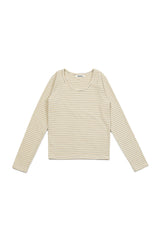Stripe wool Tee [Ivory]