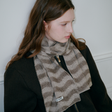 Moire Wave Muffler (Brown)