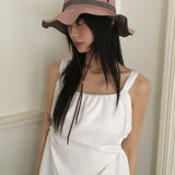 Semble hole string sleeveless blouse
