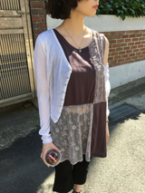 Loen Patchwork Slip Dress (2color)