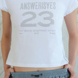 Number Stretch Tee white