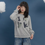 YK Check Applique Sweatshirt