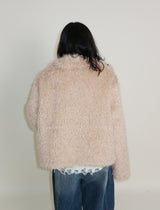 Rachel Two-Belt Detail Short Length Fur Jacket (Lining Quilted)