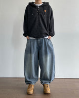 Mob Pintuck denim pants 2C