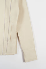 DENIM LINE ZIPPER JACKET (IVORY)