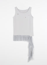 EYELET FRILL SLEEVELESS