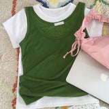 エードベーシックフィットリブド半袖Tシャツ (5 Colors)