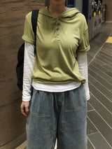 ローダブルニーバミューダデニムパンツ (3c)