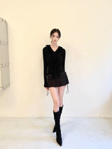 1075. Fringe wool knit cardi (4color)