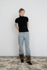 Pale denim pants