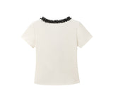 Sienne Dot Ribbon Lace Cardigan