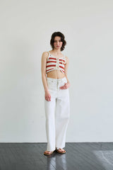 MIMI STRIPE SLEEVELESS / RED