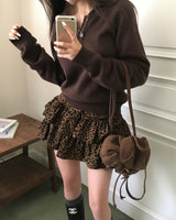 [BELLIDE MADE]フルダウンカラーネックブラケット長袖ニット