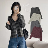 Linet Striped Button Cardigan (4 colors)
