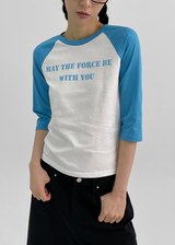 [MADE] Conzi Contrast Raglan 3/4 Sleeve Tee