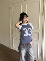 Sec 33 プリンティドセミクロップ半袖Tシャツ
