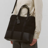 Dual Top Canvas Tote Bag_Black