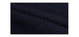 Renee Navy No Collar Round Half Coat