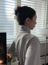 ホワイトグリッターヘアクリップ