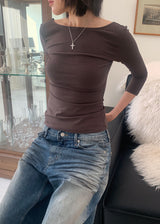 TENSION BACKLESS SLEEVE TEE