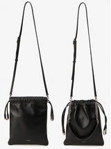 LUZIN MINI sheepskin shoulder bag / Matte Black