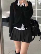 ノアプリーテッドラップスカート (2 colors)