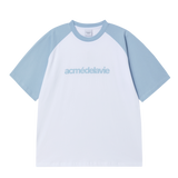 25SS コネクトロゴラグランショートスリーブTシャツ スカイブルー