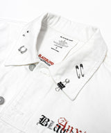 BBD アングザイエティ スモーク グラフィック デニム ジャケット (White)