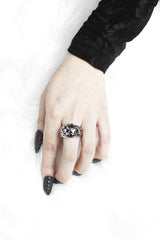 百合 Cloud ring 002 (Black/White)