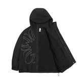 [24SS LSD COLLECTION] MUGUNG Stitch Recycled Hoodie Windbreaker_Black