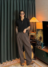 S/S ケーブルボタンカラーショートスリーブニット 6カラー