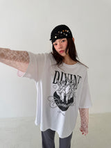 エンジェルレースレイヤードTシャツ