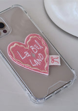 HEART LABEL PHONECASE (PINK)