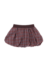 ROSY CHECK BALLOON SKIRT