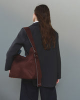 NEW - MINE. hobo tote (Wine / Blue)